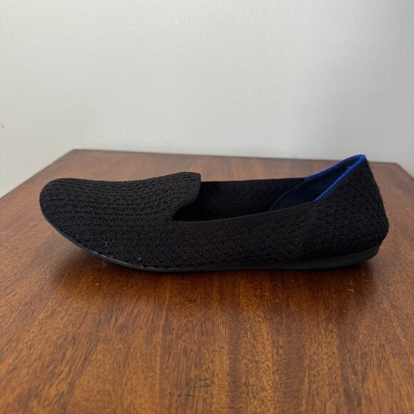 Rothy's The Loafer Black Honeycomb Knit Fabric Round Toe - Picture 6 of 13
